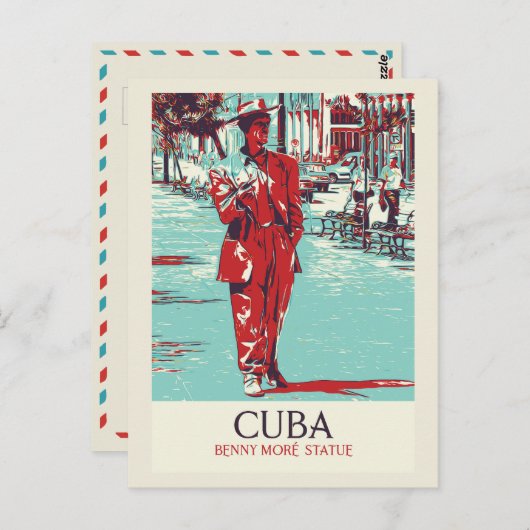 Cuba, Caribisch gebied, Briefkaart Benny Moré (Voorkant / Achterkant)