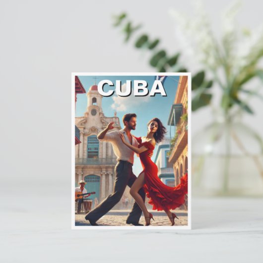 Cuba Cha-Cha dansers Briefkaart (Staand voorkant)