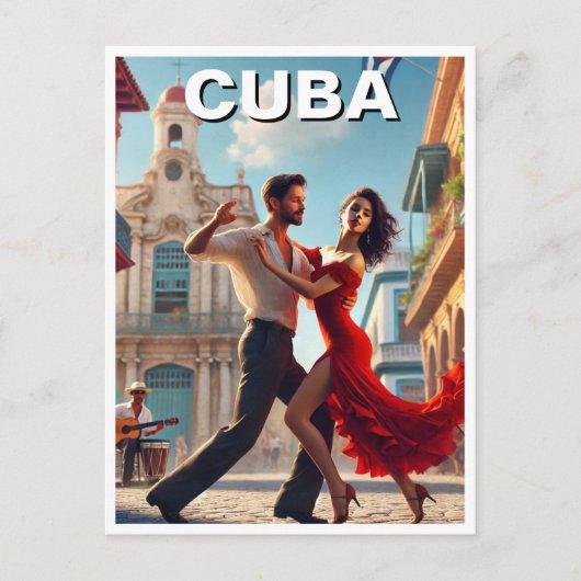 Cuba Cha-Cha dansers Briefkaart (Voorkant)