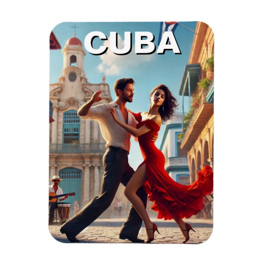 Cuba Cha-Cha dansers Magneet (Verticaal)