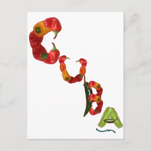 Cuba Chili Peppers Briefkaart (Voorkant)