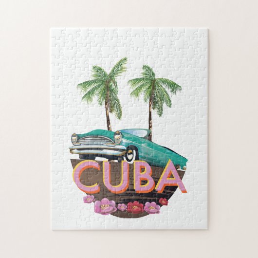 Cuba Classic Car logo Legpuzzel (Verticaal)