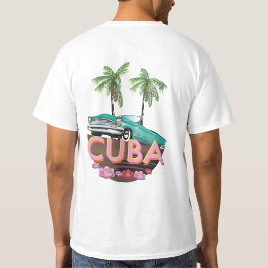 Cuba Classic Car logo T-shirt (Achterkant)