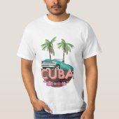Cuba Classic Car logo T-shirt (Voorkant)