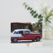 Cuba Classic Cars Red n White Briefkaart (Staand voorkant)