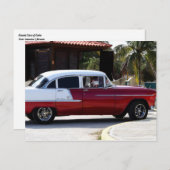 Cuba Classic Cars Red n White Briefkaart (Voorkant / Achterkant)
