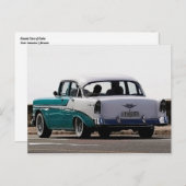 Cuba Classic Cars Two-Tone Turquoise Briefkaart (Voorkant / Achterkant)