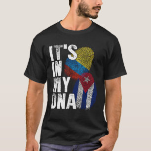 Cuba Colombia Het zit in mijn DNA Colombiaanse tro T-shirt