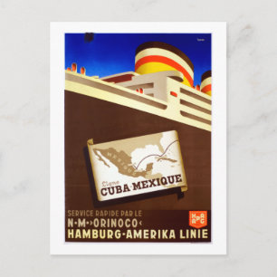 Cuba, cruise Ocean Liner Travel Briefkaart