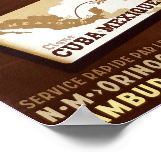  Cuba, cruise Ocean Liner Travel Poster (Hoek)