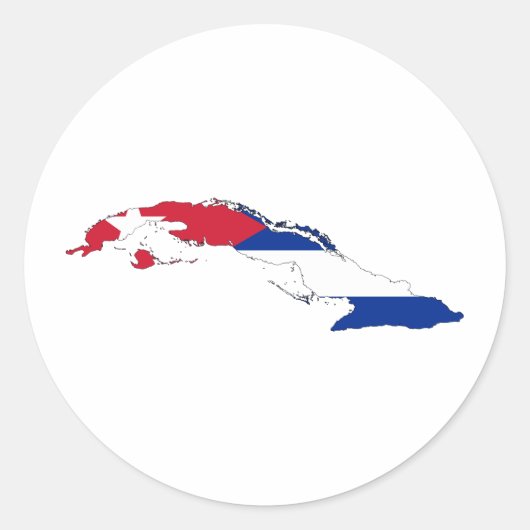 Cuba CU Ronde Sticker (Voorkant)