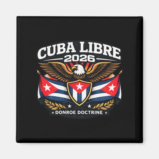 Cuba Cuba Libre Monroe Doctrine Illustratie Magneet (Voorkant)