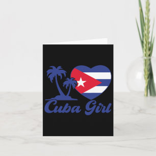 Cuba- Cubaans meisje Vlag Cubanita Hispanic Herita Kaart