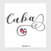 Cuba Cubaanse hartvlag Sticker (Vel)