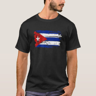 Cuba cubaanse kaart cuba vlag voor vrouwen en mann t-shirt