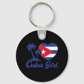 Cuba - Cubaanse Meisjesvlag Cubanita Hispanic Heri Sleutelhanger (Voorkant)