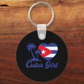 Cuba - Cubaanse Meisjesvlag Cubanita Hispanic Heri Sleutelhanger (Voorkant)
