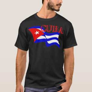 Cuba Cubaanse vlag Bandera Windy Woordkunst T-shirt