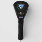 Cuba & Cubaanse vlag Monogrammed Golf Clubs Hoesje Golfheadcover (Voorkant)