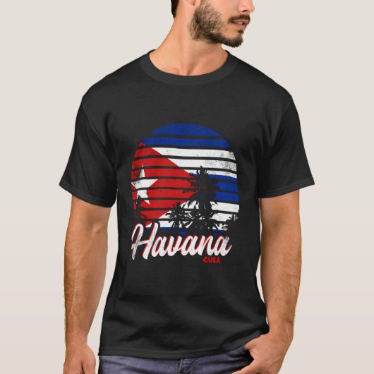 Cuba Cubaanse vlag T-shirt (Voorkant)