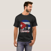 Cuba Cubaanse vlag T-shirt (Voorkant volledig)