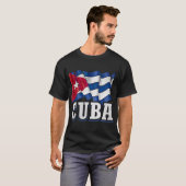 Cuba Cubaanse vlag T-shirt (Voorkant volledig)