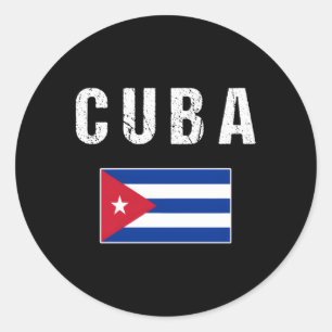 Cuba Cubaanse vlag voor Ronde Sticker