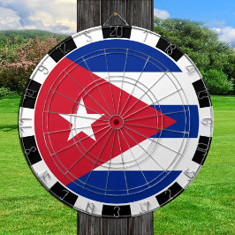 Cuba-dartboard en Cubaanse vlag/spelraad Dartbord