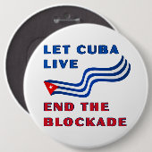 Cuba deblokkkeren ronde button 6,0 cm (Voorkant /achterkant)