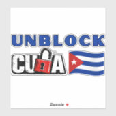 Cuba deblokkkeren sticker (Vel)