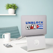 Cuba deblokkkeren sticker (Laptop op bureau)