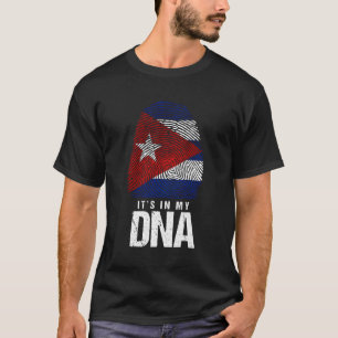 Cuba DNA Geboren Cubaanse vlag Havana T-shirt