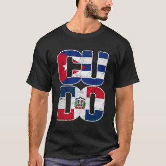 Cuba Dominicaanse Republiek Cubaanse vlag Bande T-shirt