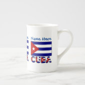 Cuba Donkerblauw Cubaanse vlag Blauw Personalisati Porselein Kop (Rechts)