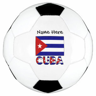 Cuba Donkerblauwe Cubaanse Vlag Zwart Personalisat Voetbal