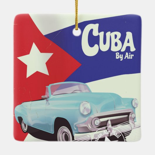 Cuba door Air Keramisch Ornament (Achterkant)