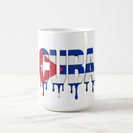 Cuba Drip Text | Caribisch Vlagontwerp | Fan Koffiemok