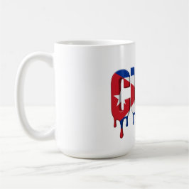 Cuba Drip Text | Caribisch Vlagontwerp | Fan Koffiemok