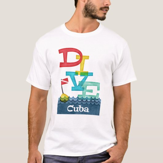 Cuba duik - Kleurig Scuba T-shirt (Voorkant)