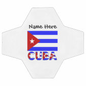 Cuba en Cubaanse vlag blauw met Jouw naam Socc Voetbal (Enkel)
