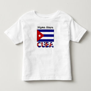 Cuba en Cubaanse vlag Donkerblauwe gepersonaliseer Kinder Shirts