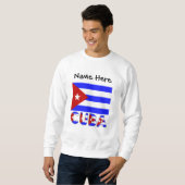 Cuba en Cubaanse vlag Lichtblauw Persoonlijk Trui (Voorkant volledig)