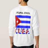 Cuba en Cubaanse vlag Lichtblauw Persoonlijk Trui (Achterkant)