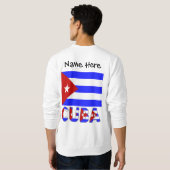 Cuba en Cubaanse vlag Lichtblauw Persoonlijk Trui (Achterkant volledig)