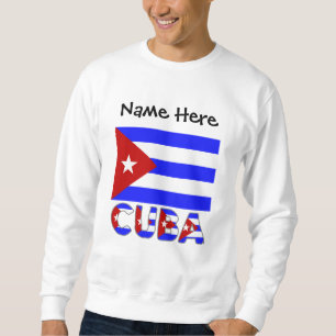 Cuba en Cubaanse vlag Lichtblauw Persoonlijk Trui