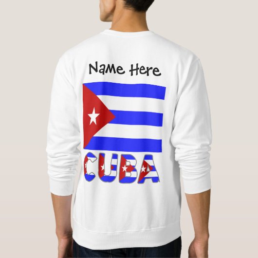 Cuba en Cuban Flag Light Blue op maat Trui (Achterkant)