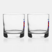 Cuba en Cuban Flag Light Blue op maat Whisky Glas (Rechts)
