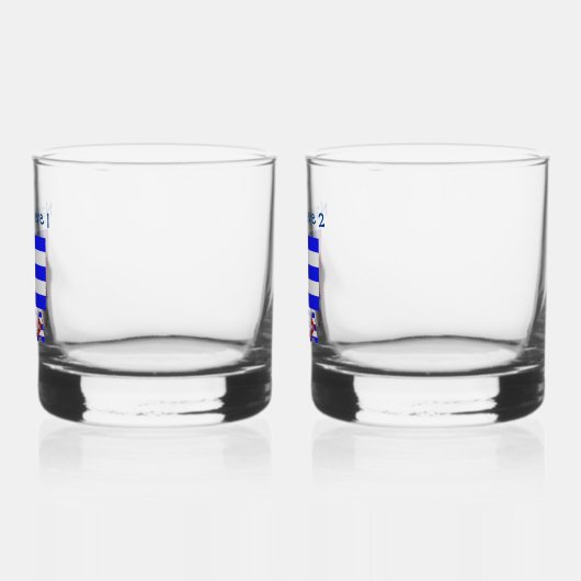 Cuba en Cuban Flag Light Blue op maat Whisky Glas (Links)