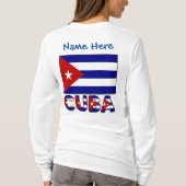 Cuba en Donkerblauw Cubaanse vlag Blauwe Personali T-shirt (Achterkant)