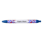 Cuba en Light Blue Cuban Flag met uw naam Zwarte Inkt Pen (Voorkant)